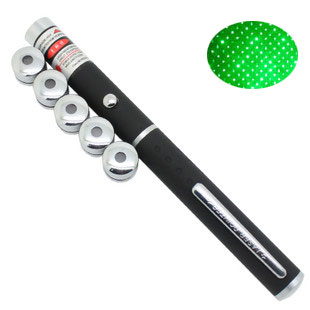 10mw~50mw Green Laser Pen with 5 Different Style Caps - Click Image to Close